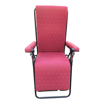 Relax lounge chair in metal and fabric mattresses year 80