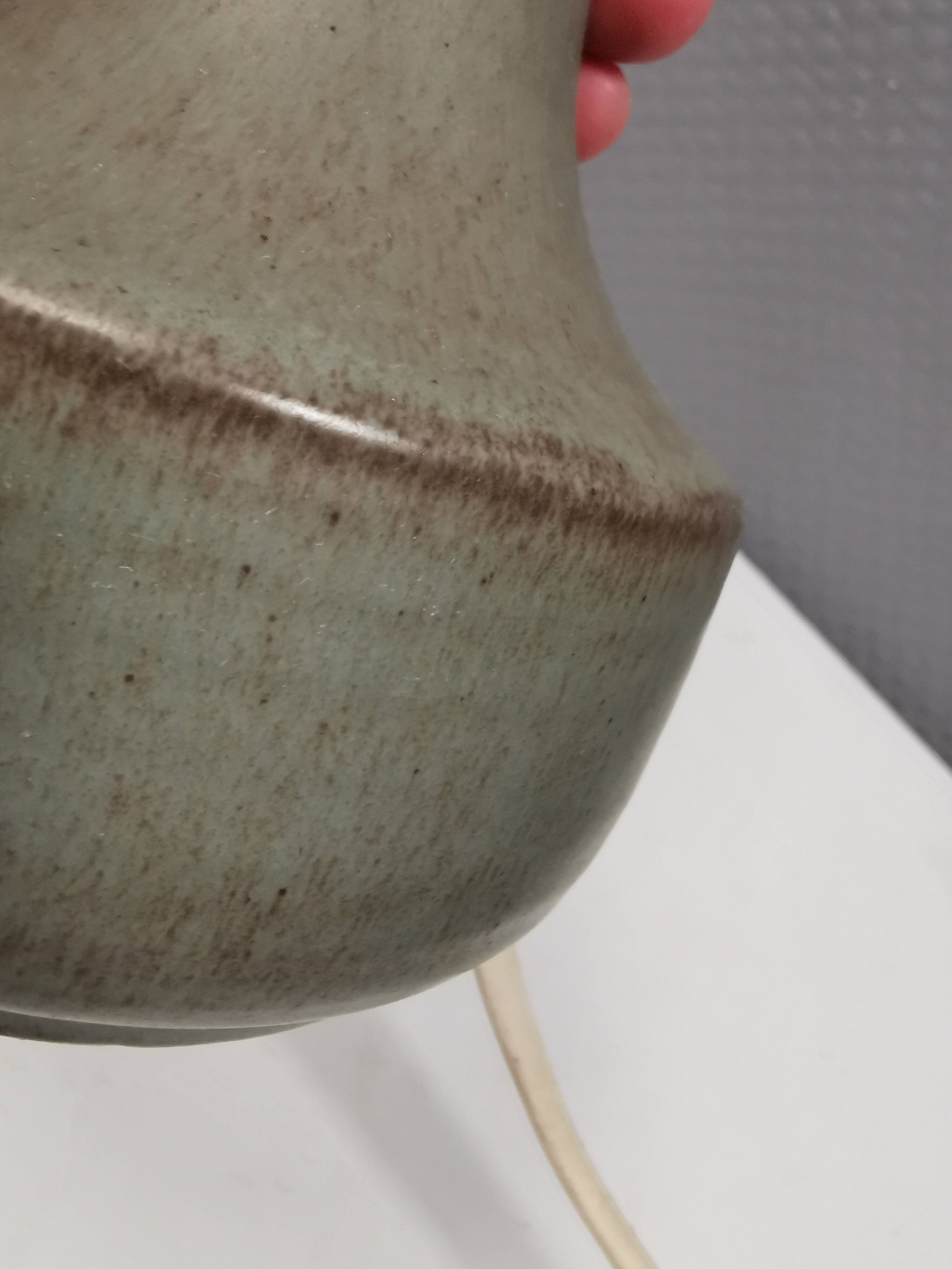 Small ceramic table lamp, Danish from the 1980s.