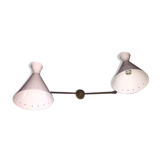 Murable applied Italian double - articulated - Lampshade metal painted white
