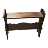 Small magazine rack / accent furniture in dark oak, late 19th century.