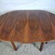 Table ronde extensible Art déco des années 1950, rénovée