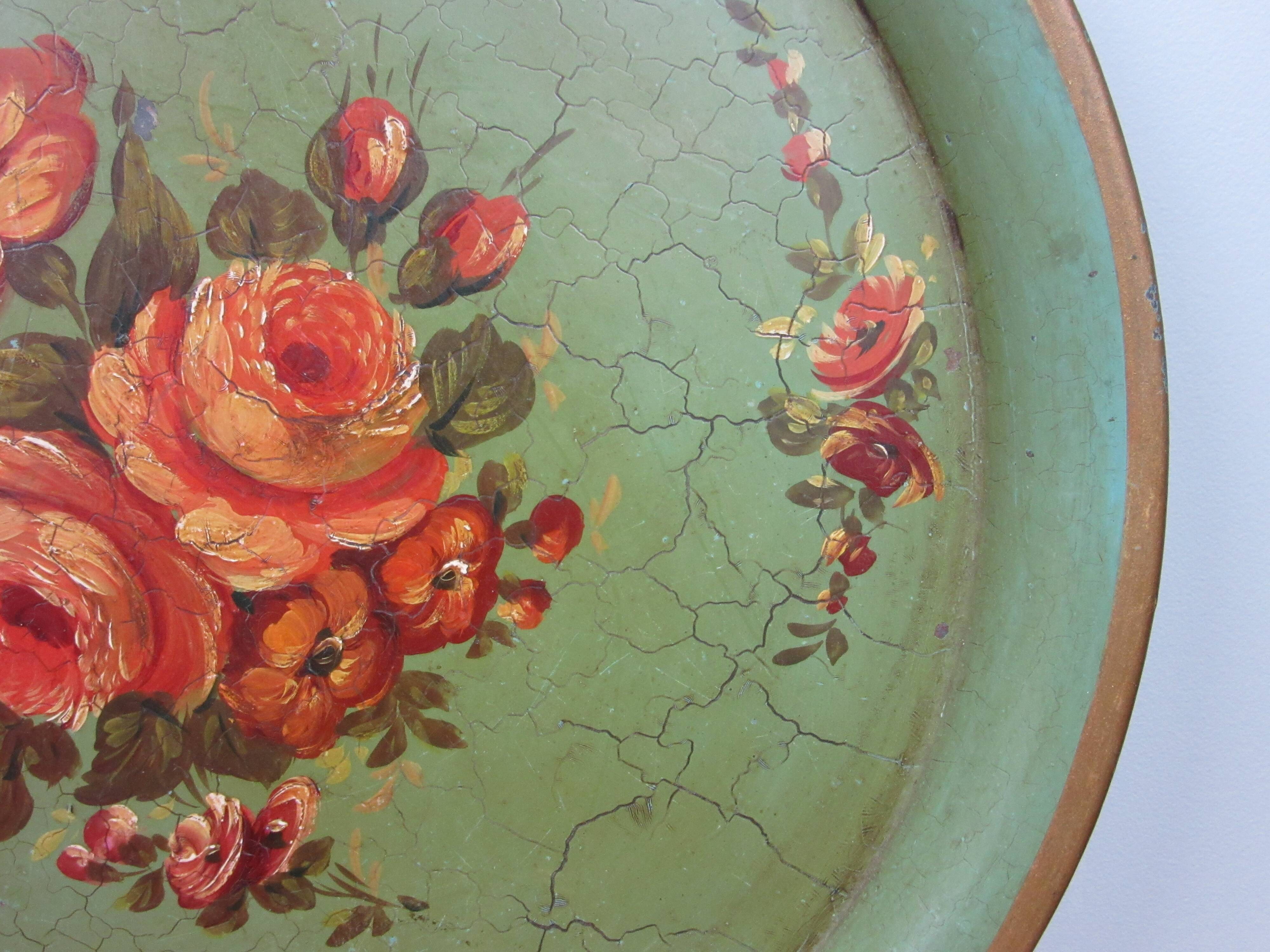 Old painted sheet metal top