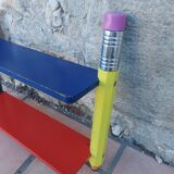 Coat rack and pencil shelf 80'S , Design Pierre Sala
