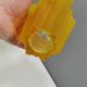 Yellow glass vase from German Walther glass estimated 1970-80s.