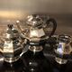 Silver metal tea service