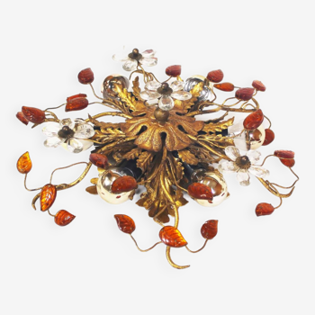 gilded Floral flush mount light by Banci Firenze