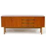 Vintage mid century modern minimalist sideboard in walnut, 1960s