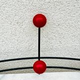 Vintage coat rack with 6 ball hooks 1960