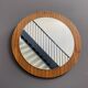 round wood mirror