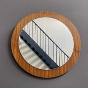 miroir en bois rond