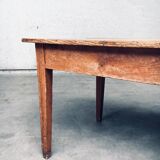 French Country Design Pine Dining Table with Drawer, France, 1930s