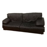 Black leather sofa