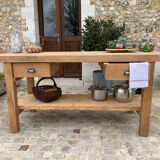 Solid oak workbench