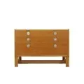 Commode en chêne danois et en frêne plaqué avec un dessus extensible, années 1970
