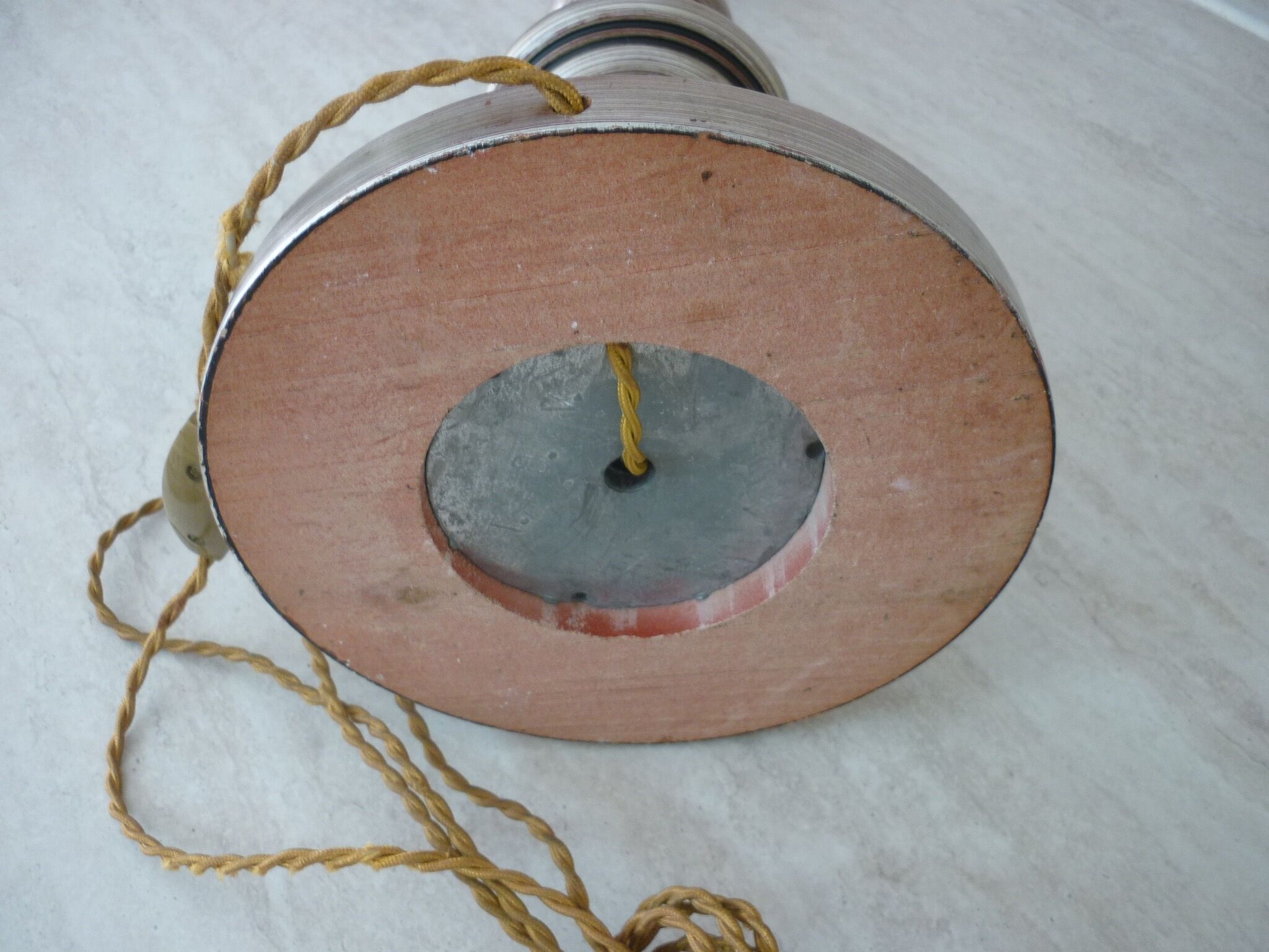 Old turned wooden lamp foot