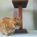 Art deco teak saddle