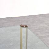 Hollywood Regency Brass and Glass Coffee Tables by Peter Ghyczy, 1970s, Set