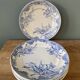 Series of 6 flat plates Iron Earth XIXth