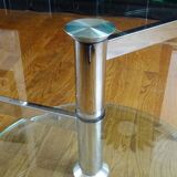 Table basse en verre design transparente et transformable