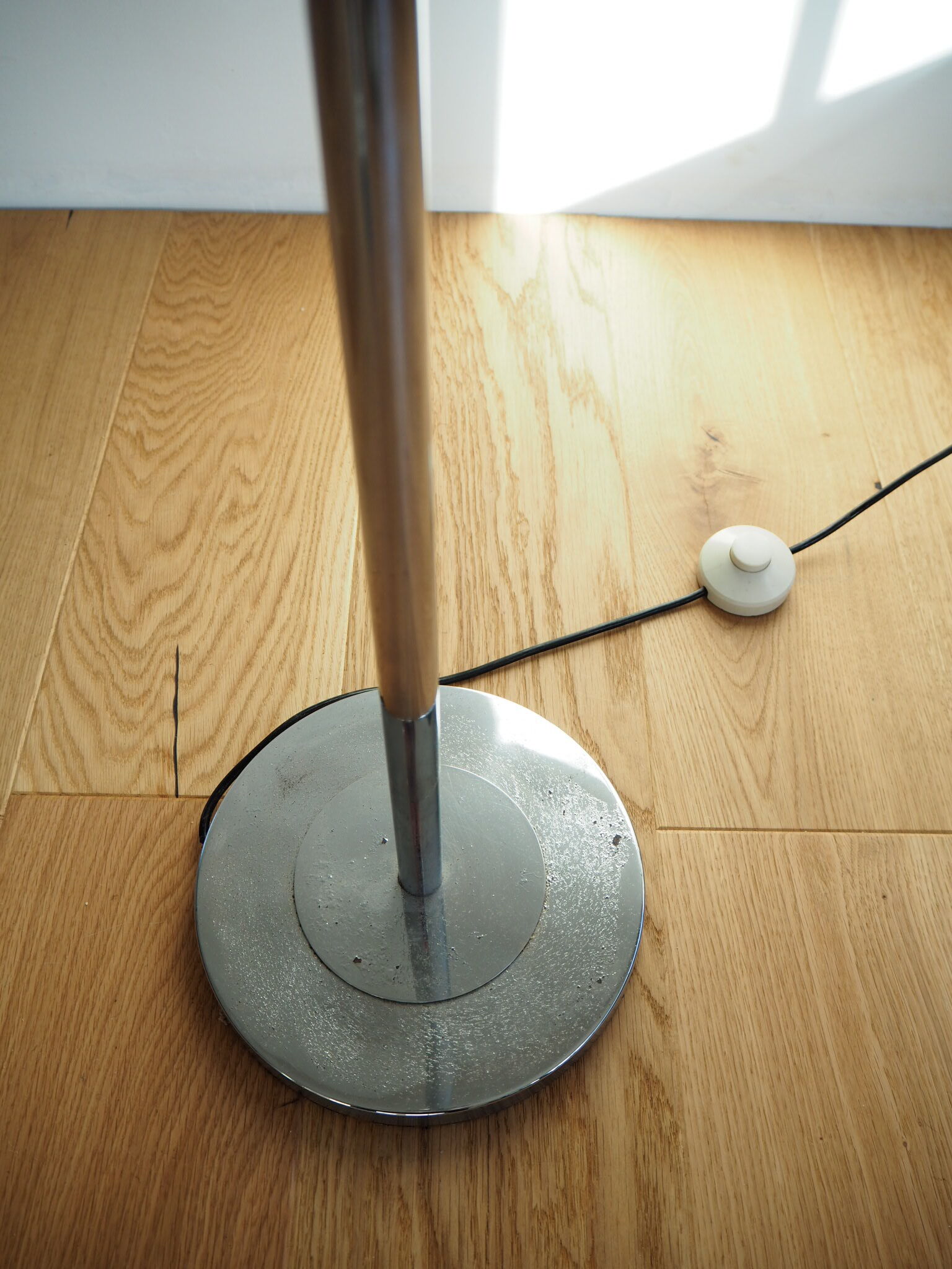 Vintage space age stainless steel floor lamp