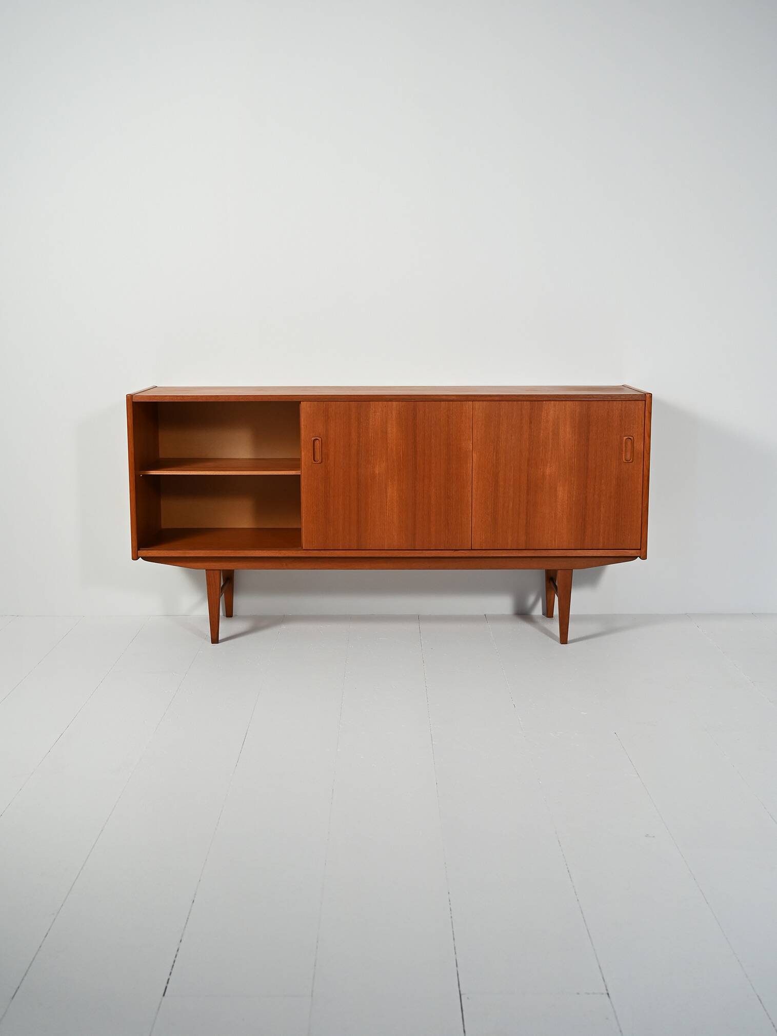 Scandinavian sideboard with louvered drawers, 1950s/60s