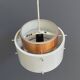 Metal, white and brass color pendant lamp by VEB 1960s
