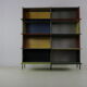 Rangement mural coloré des années 50 par Wim Rietveld pour Gispen