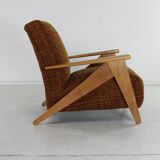 Forties dutch design larger lounge chair attributed to Jan den Drijver