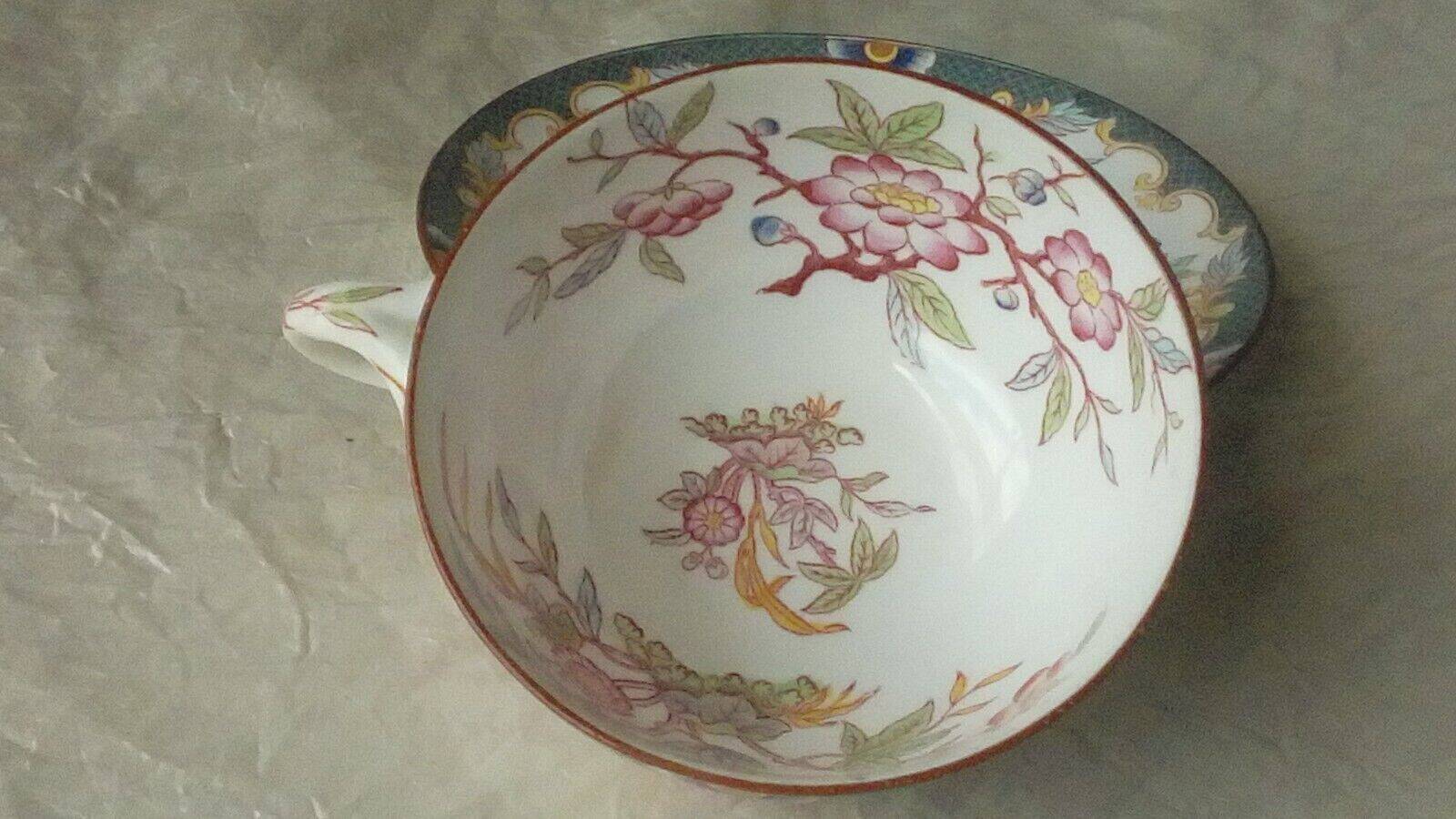 Sarreguemines porcelain tea cup with minton decoration model no. 215 * n3