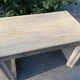 Desk in cream and blue patinated pine