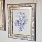 Set of 4 Italian floral frames