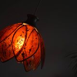 Chandelier pendant lamp in the shape of an artichoke design from the 70s