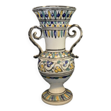 Vase Morocco amphora 28.5cm ceramic hand painted Moroccan art vintage old