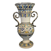Vase Maroc amphore 28,5cm céramique peint main art marocain vintage ancien