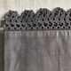 Antique cotton pillowcase tinted in smocke gray