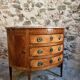 French antique demi-lune commode – Louis XVI with marble top