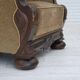 1960s, Danish relax chair, original green furniture velour, oak wood.