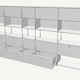 Bibliotheque usm blanc et metal