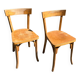 Set of two wooden bistro chairs