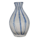 Murano Glass Vase with Blue Stripes attributed to Barovier & Toso