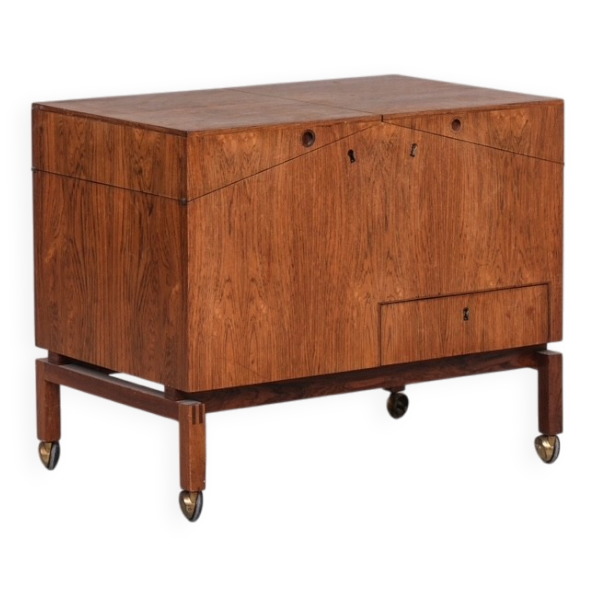 Leif Alring Danish Rosewood Mid-century Bar Cabinet