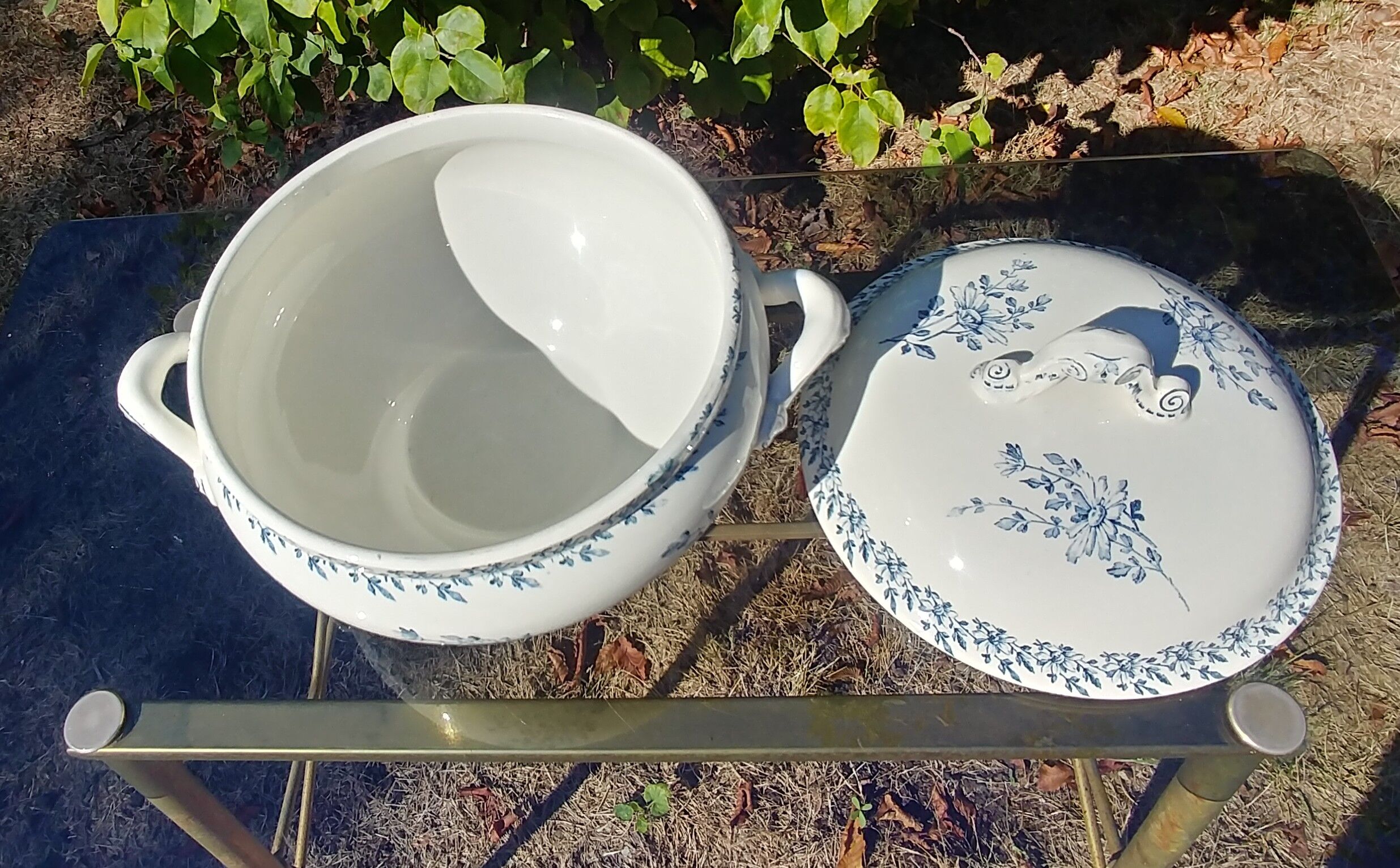 Large soup pot Terre de Fer de Luneville K &G model Paquerette late 19th