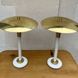 a pair of lamps, signed, France 1970s
