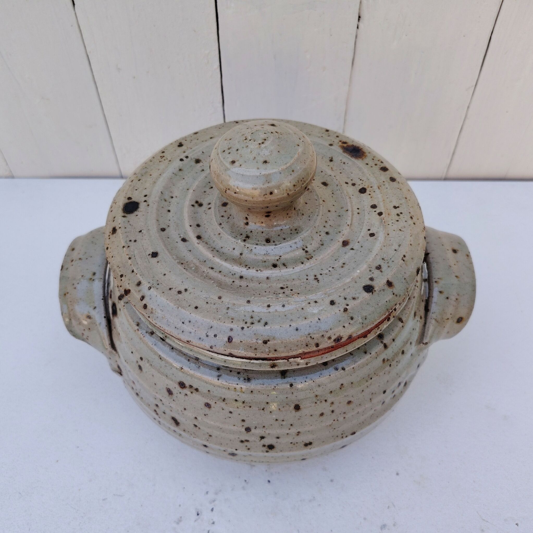 Covered pot/vegetable dish in stoneware, Tiffoche, La Borne Guérande
