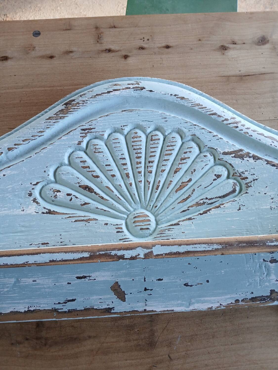 Old wooden wall shelf