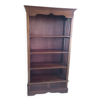 Pier import exotic wood bookcase