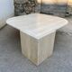 Large marble travertine coffee table in the shape of an eye from Roche Bobois vintage 70s