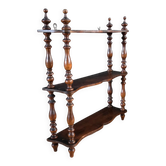 Antique shelf to hang/stand in turned wood - Ref 1464