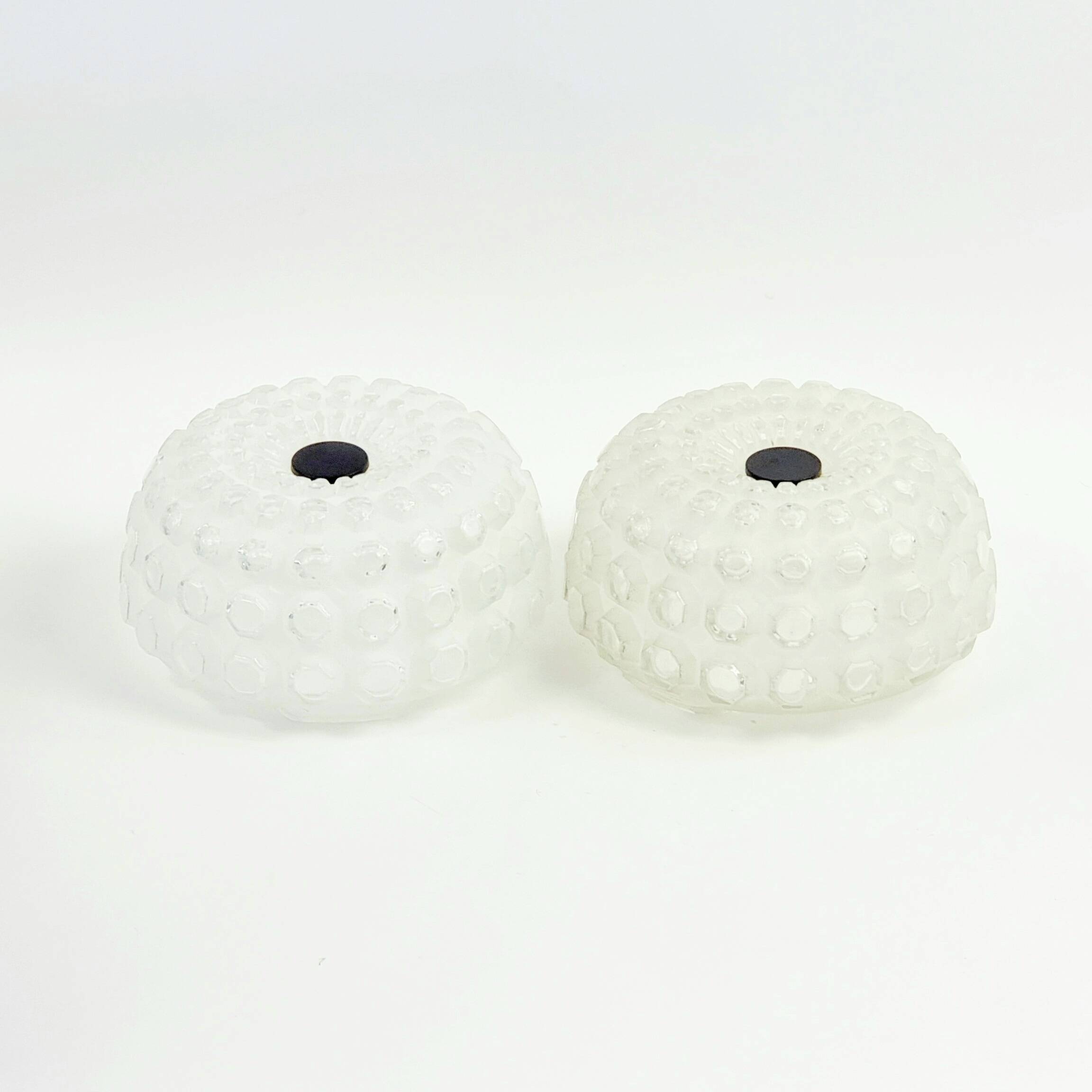 Pair of Mid-Century Diamond Glass Wall Lights from Limburg, Germany, 1960s
