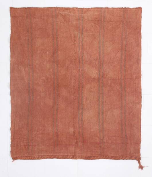 Terracotta Striped Modern Kilim Rug, 154x190Cm